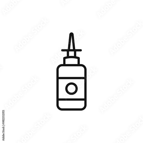 Nasal spray icon on white background. Editable stroke.