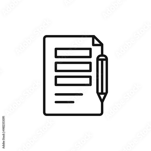 Form vector icon on white background. Editable stroke.