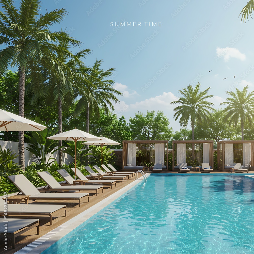 Fototapeta premium Sun-Drenched Oasis