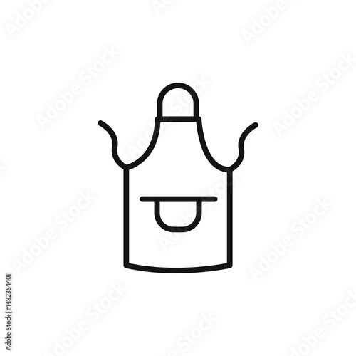 Apron icon on white background. Editable stroke.
