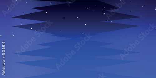 stylized image of the starry sky with a gradient from dark blue at the top to lighter blue at the bottom