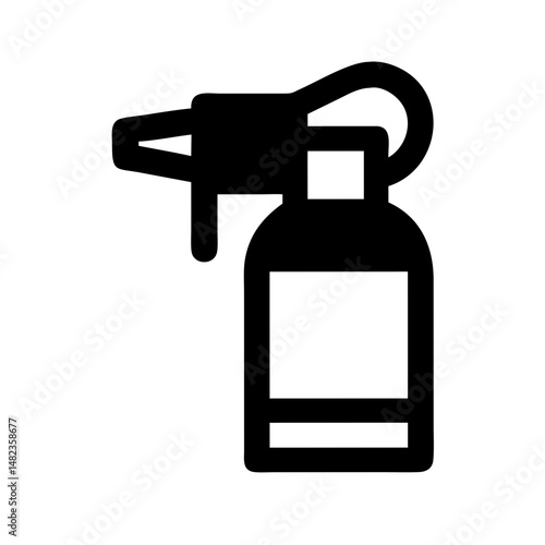 Blowtorch icon, black and white, for industrial design