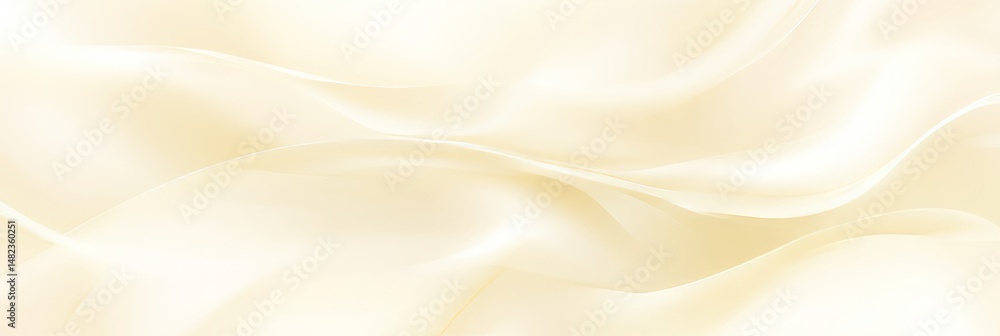 Fototapeta premium Abstract luxurious silk fabric background in pale beige color with delicate flow waves texture.