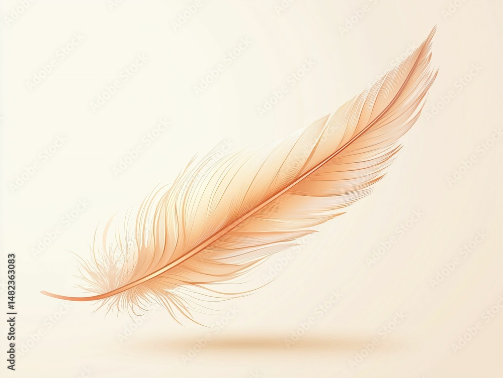Obraz premium Light Brown Feather