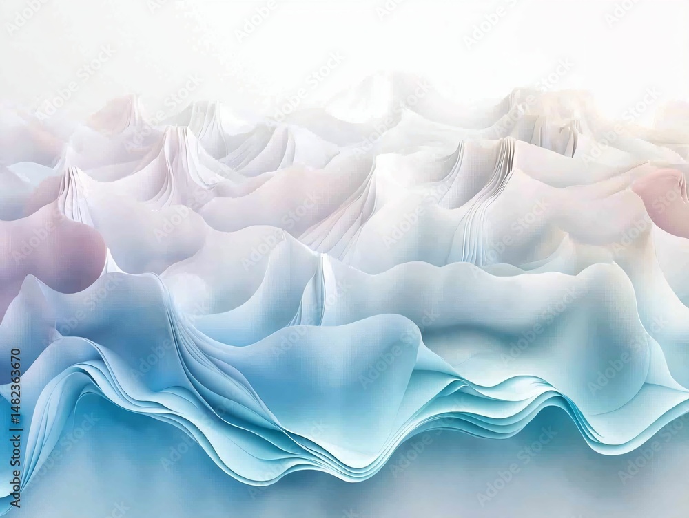 Obraz premium Abstract Pastel Waves