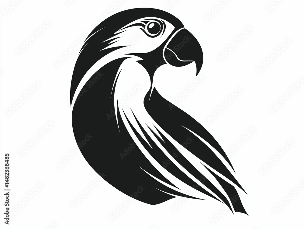 Fototapeta premium Parrot Silhouette