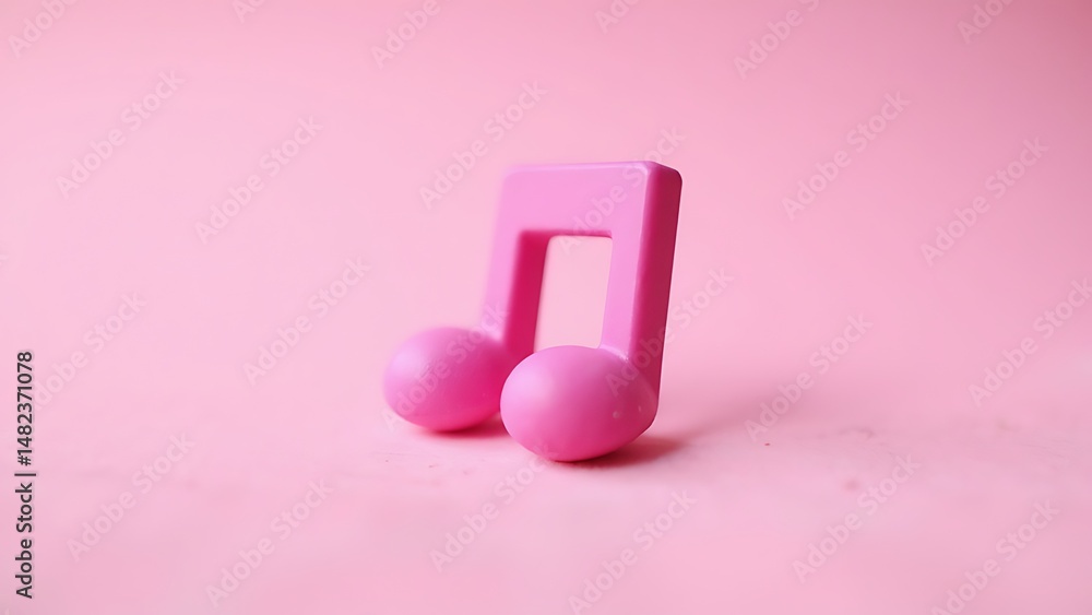 Music Emoji on Soft Pink Gradient Background with Subtle Lighting Music Emoji on Soft Pink Gradient Background with Subtle Lighting