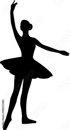 Silhouette Female Ballet Dancing position