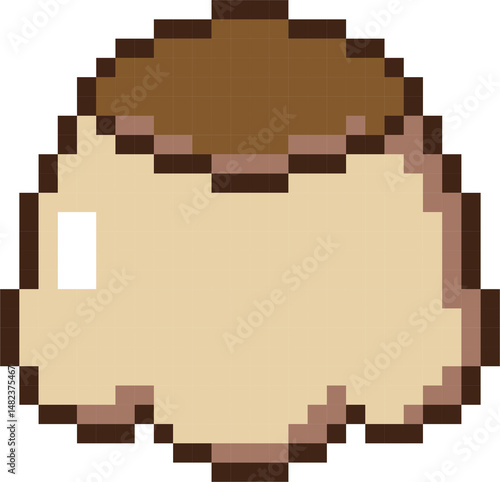 pudding sweet bakery food dessert 8bit pixel art, flat design png illustration