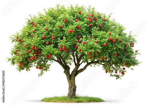 apple tree isolated on white background