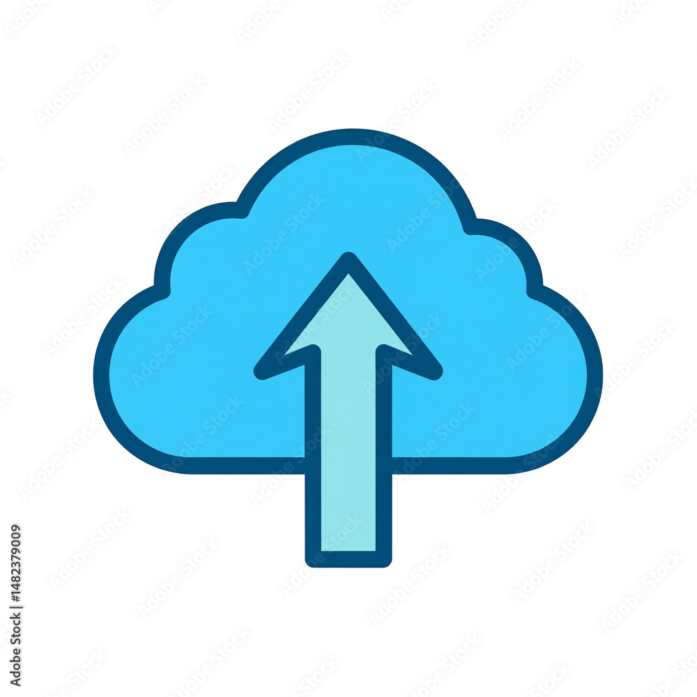 Upload to Cloud Storage Data Icon Digital Technology Symbol Upload to Cloud Storage Data Icon Digital Technology Symbol