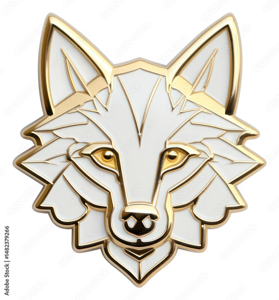 Fototapeta premium PNG Brooch of cute wolf accessories accessory jewelry.
