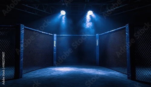 Empty Octagon Under the Lights: Awaiting the Combat