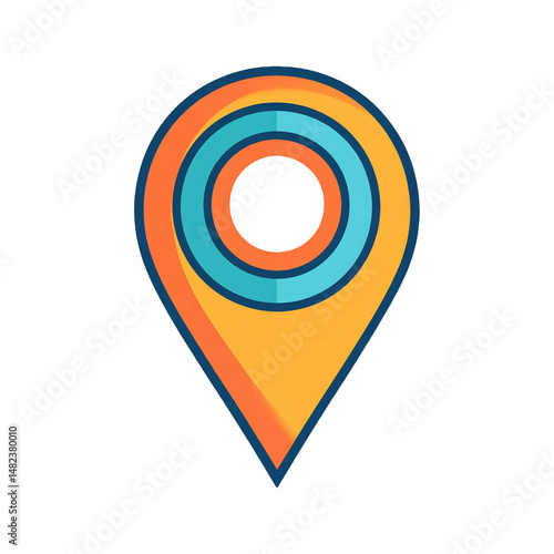 Free Download Colorful Location Marker Icon Design Illustration for App GPS Navigation System - GFXLoad