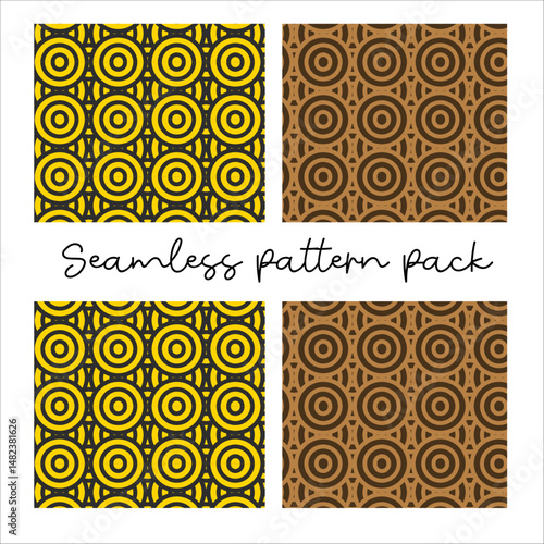 Seamless Geometric Circle Pattern Pack