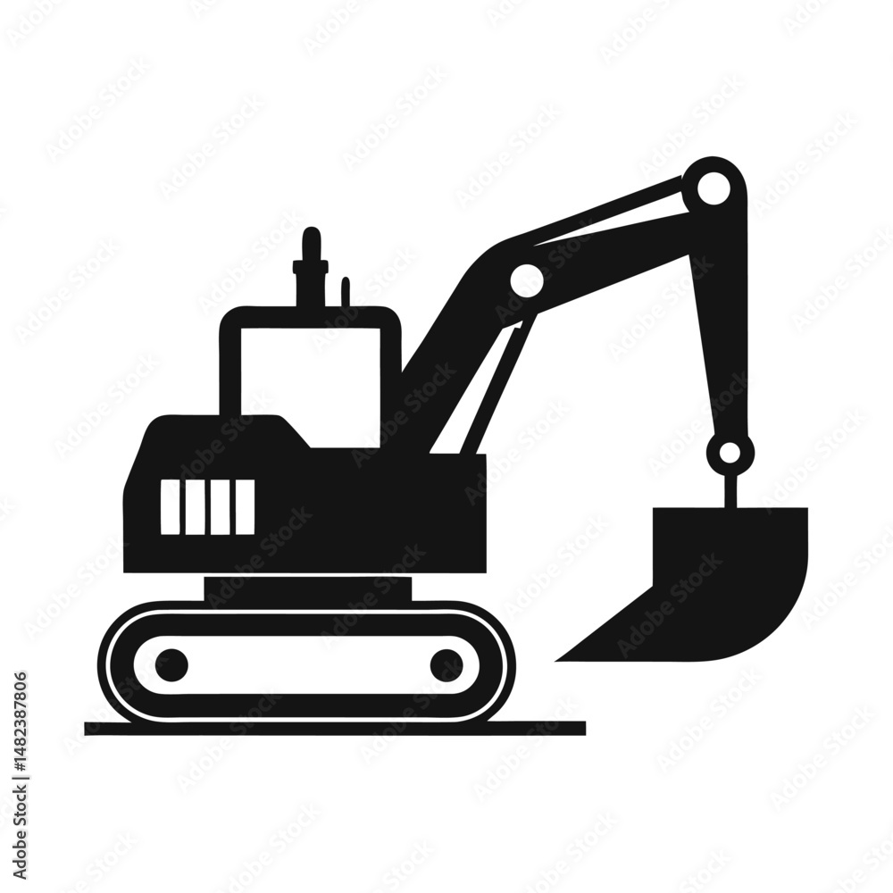 black and white excavator construction equipment black and white excavator construction equipment
