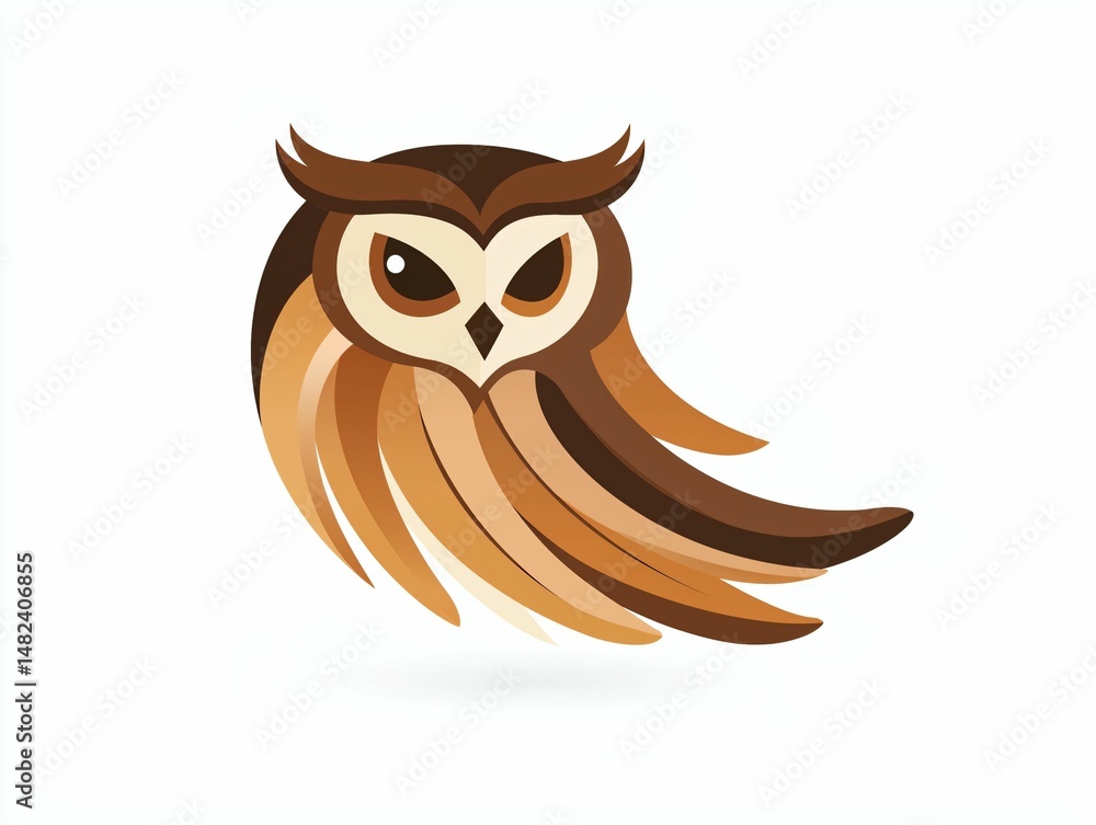 Obraz premium Abstract Owl Logo