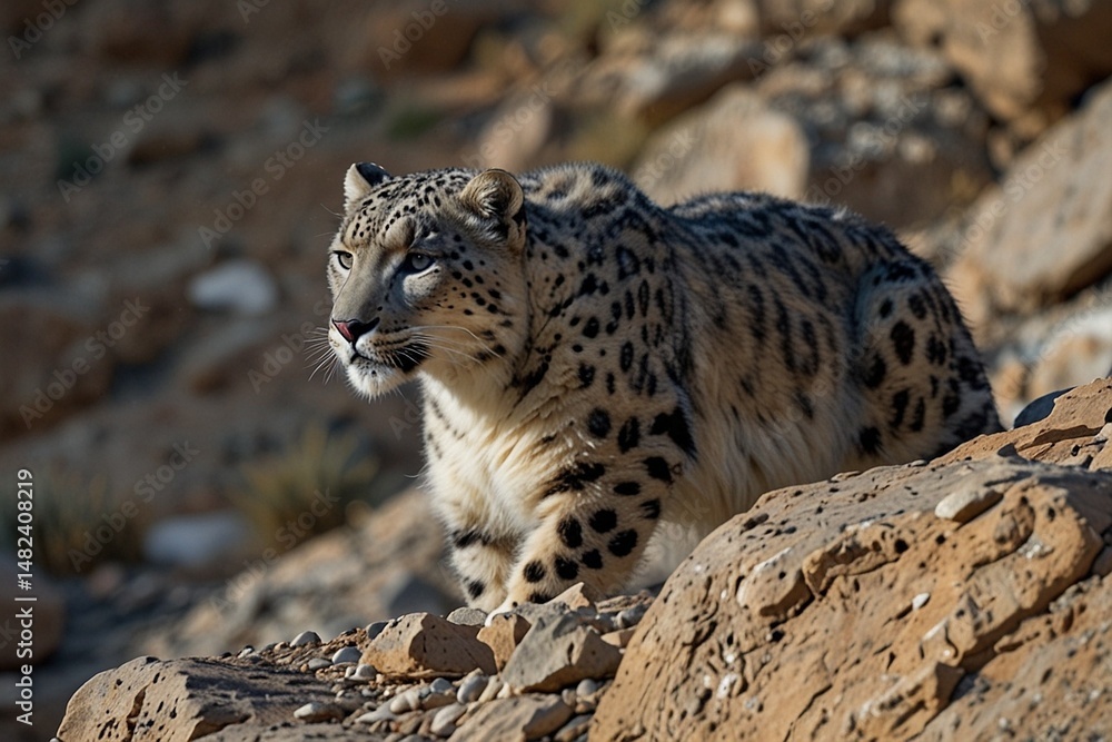 Naklejka premium portrait of a leopard