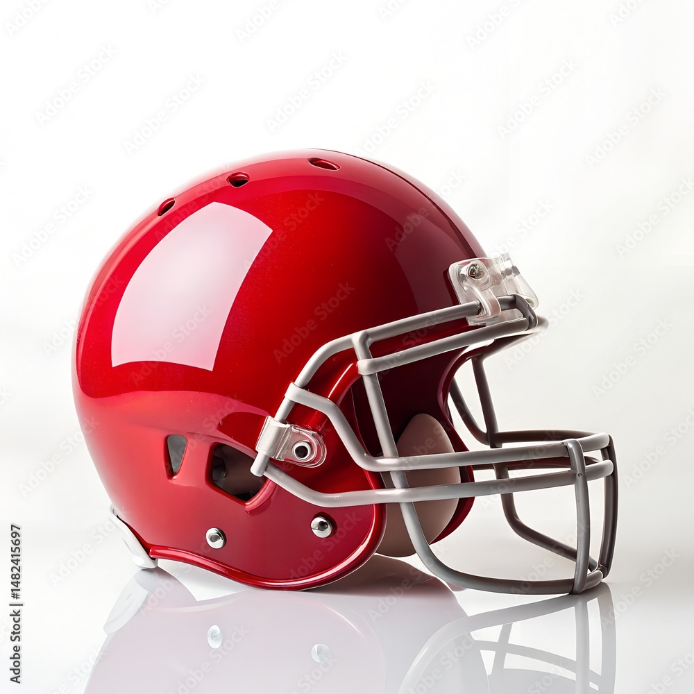 Fototapeta premium Red American Football Helmet Mockup