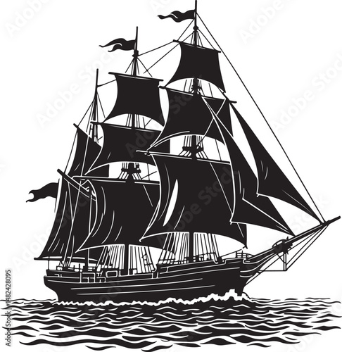 Ship Silhouette Vector – Ocean and Marine Travel Design

Vintage Sailing Ship SVG – Nautical Clipart Art

Cargo and Cruise Ship Silhouette – Sea Transport Icon

Pirate Ship Silhouette – Adventure and 
