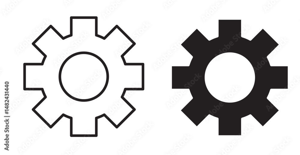 Settings icon set flat style. Vector illustration collection. Settings icon set flat style. Vector illustration collection.