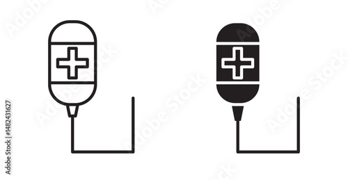 Chemotherapy icon set flat style. Vector illustration collection.