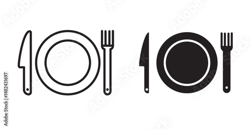 Food icon set flat style. Vector illustration collection.