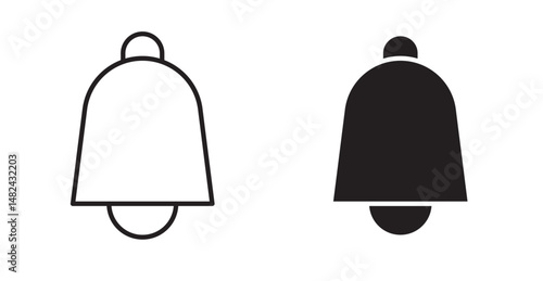 Notification icon set flat style. Vector illustration collection.