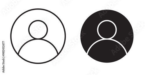 Profile icon set flat style. Vector illustration collection.
