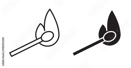 Matches icon set flat style. Vector illustration collection.