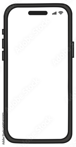 iphone black color Line Drawing