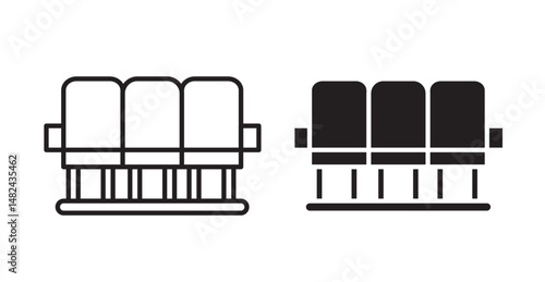 Waiting Room icon set flat style. Vector illustration collection.