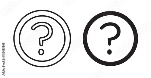 Question icon set flat style. Vector illustration collection.