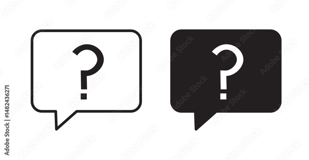 Question icon set flat style. Vector illustration collection. Question icon set flat style. Vector illustration collection.