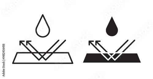 Waterproof icon set flat style. Vector illustration collection.