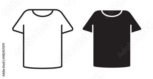 T shirt icon set flat style. Vector illustration collection.