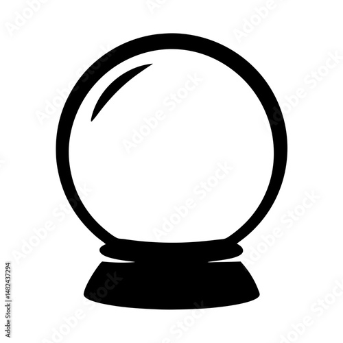 A simple vector drawing of a fortune telling crystal ball icon