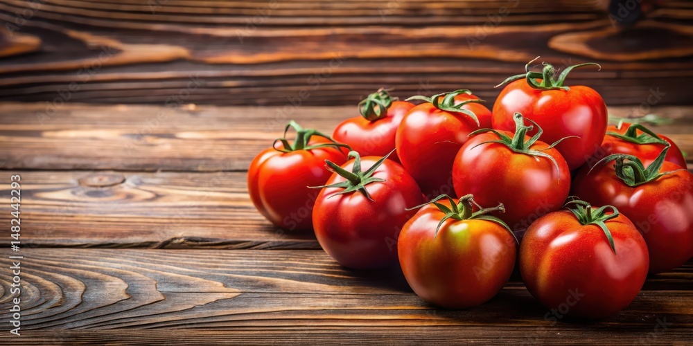 Freshly picked red tomatoes placed next to each other on a wooden table, harvest, garden, harvest, garden,red, organic, fruit Freshly picked red tomatoes placed next to each other on a wooden table, harvest, garden, harvest, garden,red, organic, fruit