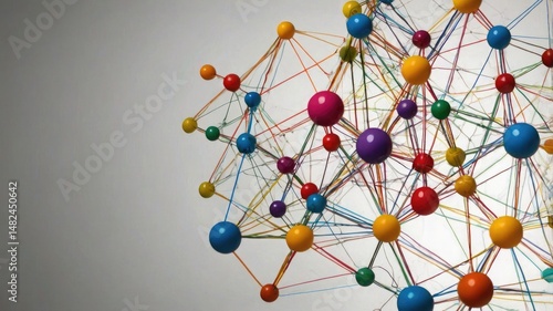 “Colorful Network of Connected People — Social Media and Communication Concept”

