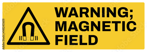 warning safety signs v2 uppercase text_warning ; magnetic field_landscape size 1/2 a4,a3,a2,a1	 