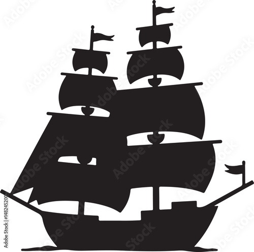 Sailing Ship on Ocean Waves Silhouette

Vintage Pirate Ship Vector Design

Modern Cargo Ship Silhouette Art

Navy Warship at Sea Silhouette Scene

Cruise Ship Under Sunset Vector