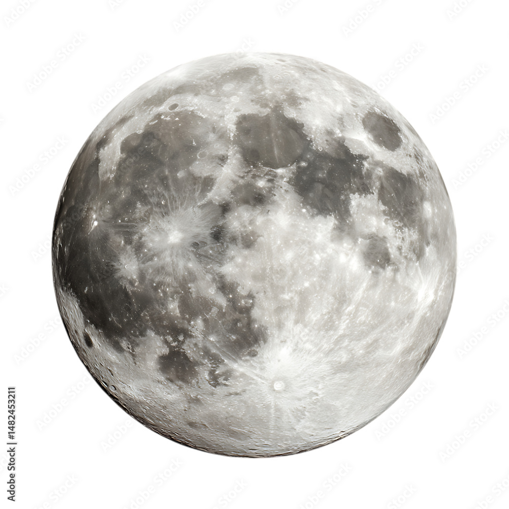 Naklejka premium Full moon in the night sky