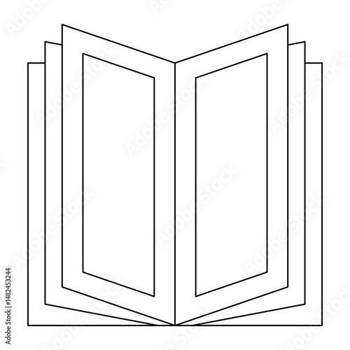 Brochure icon collection set. Flyer leaflet, catalogue, booklet, open book and other polygraphy vector illustration.