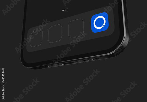 Floating Mobile App Icon Mockup Design