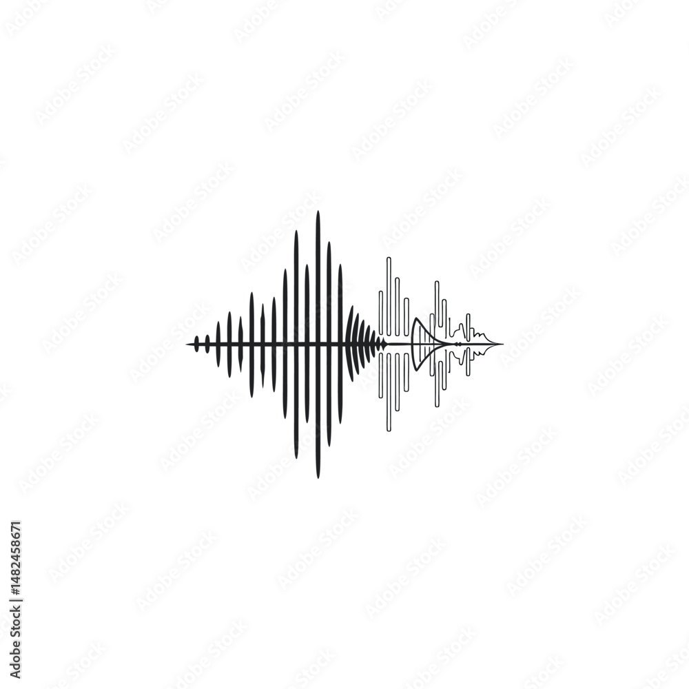 Music wave vector bar code of the world Music wave vector bar code of the world