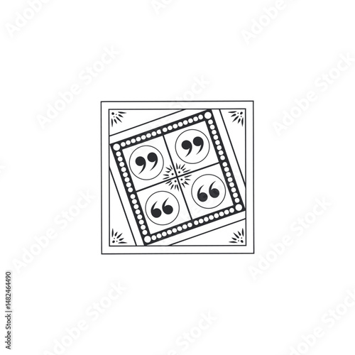 Punctuation comma vector illustration of a playing cards