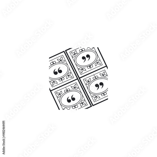 Comma vector illustration of an abstract background with cubes