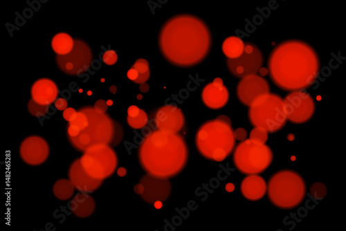 Monochrome bokeh background with soft white glowing circles on black backdrop. Elegant light blur effect for abstract, minimal, or digital vector design and overlays.