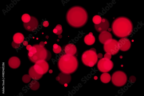 Monochrome bokeh background with soft white glowing circles on black backdrop. Elegant light blur effect for abstract, minimal, or digital vector design and overlays.