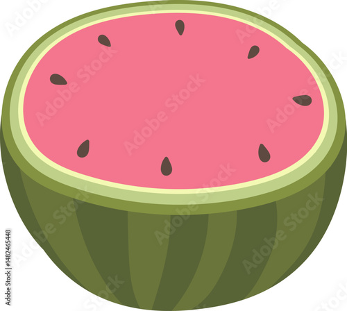 Watermelon Half Slice